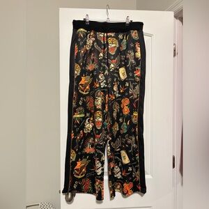Ed Hardy Women's Graphic Track Pants - Black Multicolor